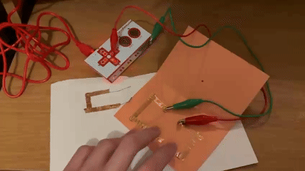 testing mkymky on project 1 circuits (copper tape) 2